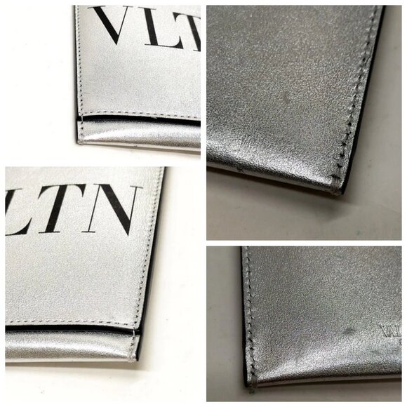 Valentino Garavani Shoulder Bag Silver Leather 300-061225 - Picture 6 of 13